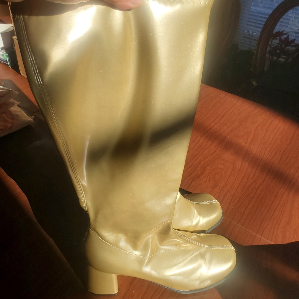 Gold boots size 11